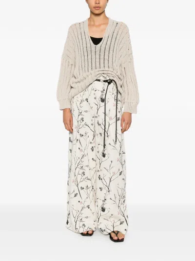 Fedeli Open-knit Sweater In Neutral
