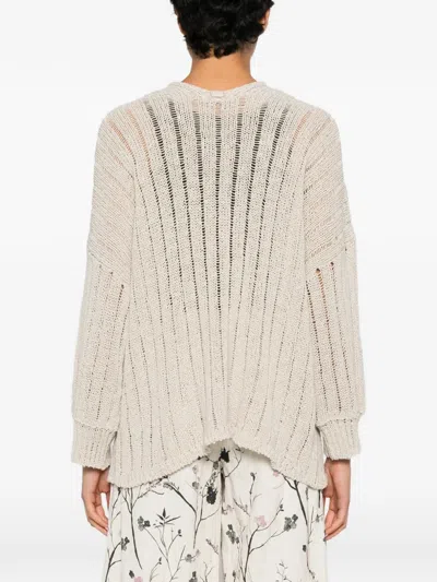 Fedeli Open-knit Sweater In Neutral