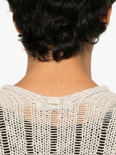 Fedeli Open-knit Sweater In Neutral