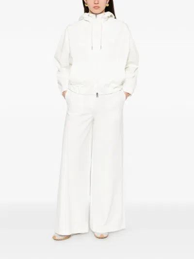 Panicale Drawstring Hooded Jacket In White