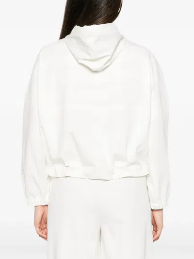 Panicale Drawstring Hooded Jacket In White
