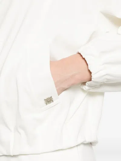 Panicale Drawstring Hooded Jacket In White