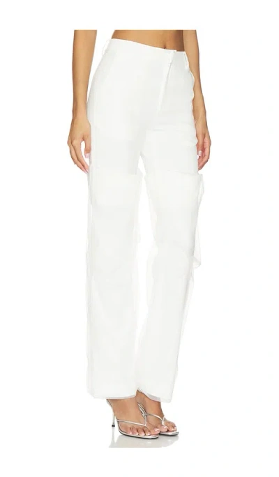 Marrknull Mesh Panel Long Pant In White