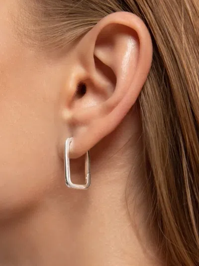 Fersera Erato Rectangular Earrings In Gray