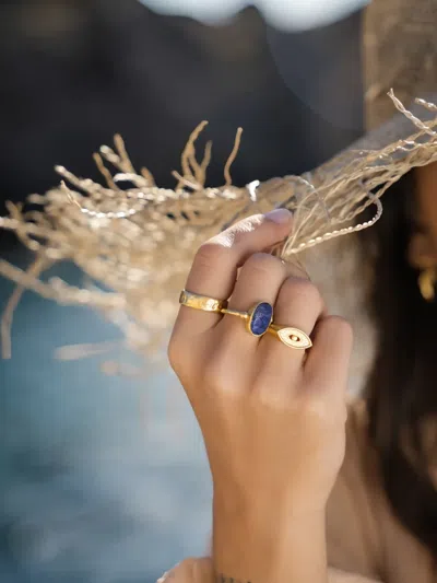 Ottoman Hands Mina Lapis Ring In Multi