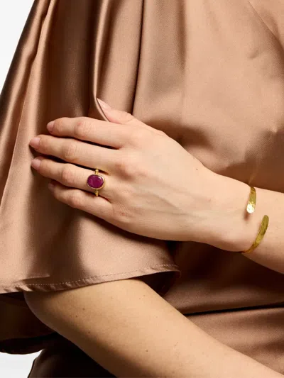 Ottoman Hands Siena Ruby Rings In Multi