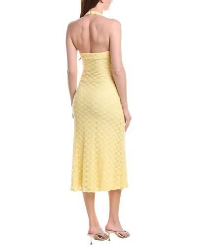 Bardot Mariko Halter Neck Midi Dress In Yellow