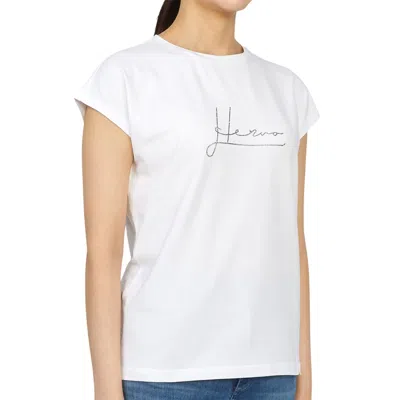 Herno Round Neck Pullover T-shirt In White