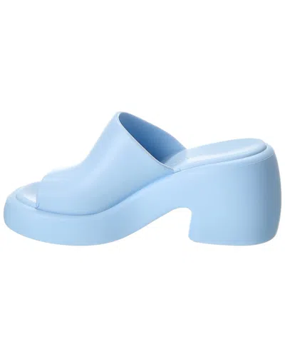Ferragamo Deva Rubber Platform Mule In Blue