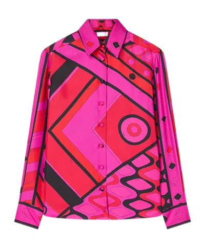 Pucci Vivara-print Silk Shirt In Multi
