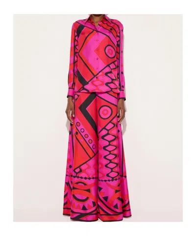 Pucci Vivara-print Silk Shirt In Multi