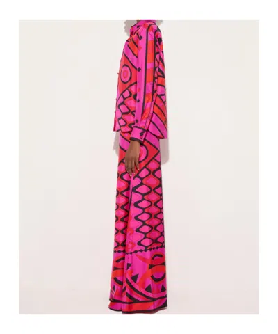 Pucci Vivara-print Silk Shirt In Multi
