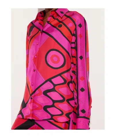 Pucci Vivara-print Silk Shirt In Multi