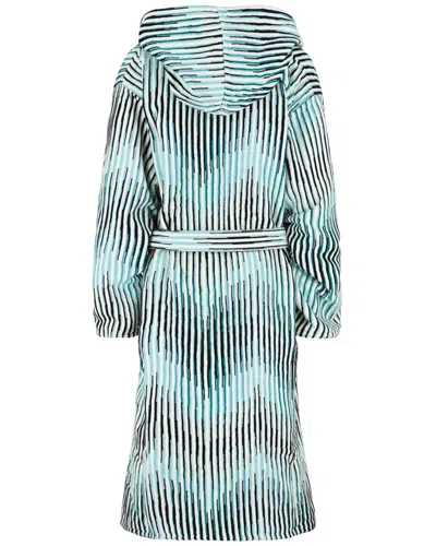 Missoni Arpeggio Bathrobe In Slub Cotton Terry In Green