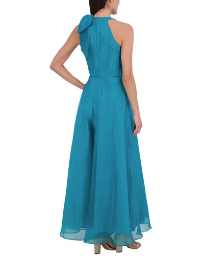 Eliza J Sleeveless Solid Walk-thru Jumpsuit In Blue