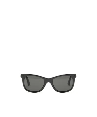 Acne Studios Logo-detail Square-frame Sunglasses In Black
