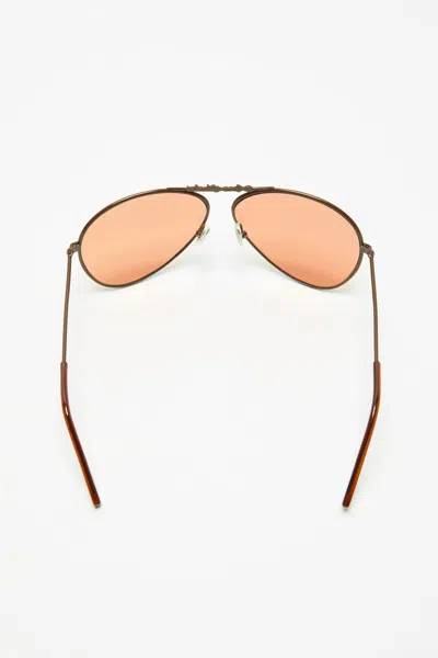 Acne Studios Pilot-frame Sunglasses In Orange