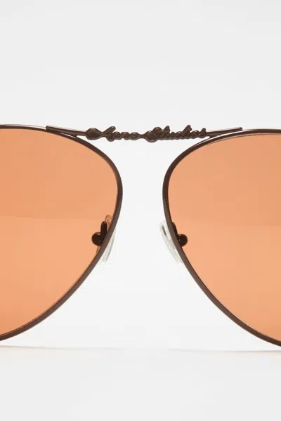 Acne Studios Pilot-frame Sunglasses In Orange