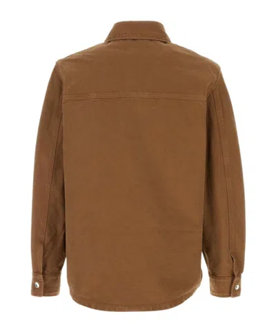 A.p.c. Button-up Long-sleeved Jacket In Brown