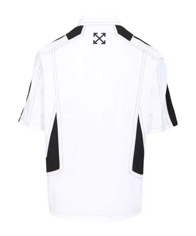 Off-white Race Logo Panel Shirt In Multi