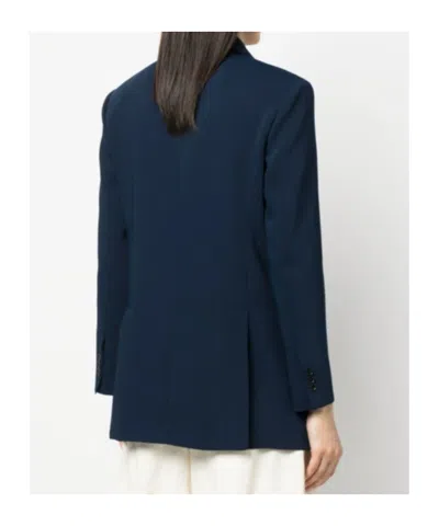 P.a.r.o.s.h Double-breasted Jacket Buttoned Cuffs In Blue