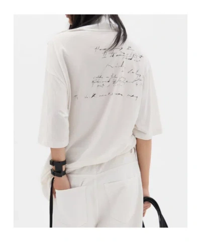 Ann Demeulemeester Agapi Jersey T-shirt In White
