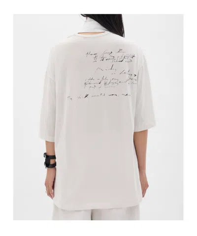 Ann Demeulemeester Agapi Jersey T-shirt In White