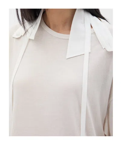 Ann Demeulemeester Agapi Jersey T-shirt In White