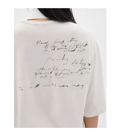 Ann Demeulemeester Agapi Jersey T-shirt In White