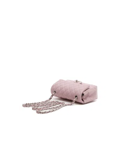 Pre-owned Chanel Mini Rectangular Single Flap Bag In Pink