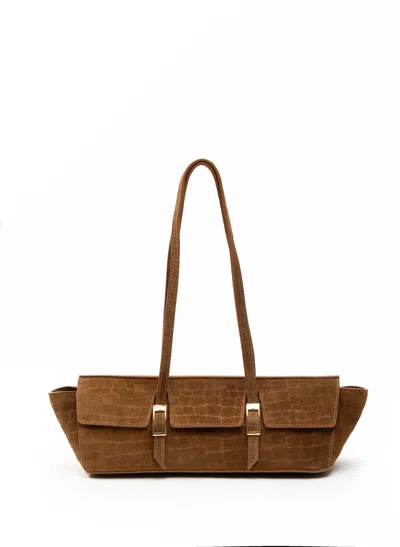 Elleme Le Bateau Croco Suede Cognac