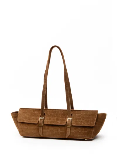 Elleme Le Bateau Croco Suede Cognac