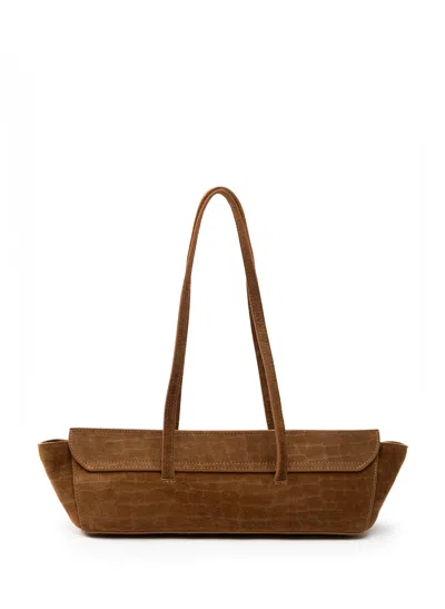 Elleme Le Bateau Croco Suede Cognac