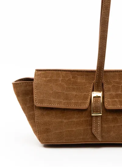 Elleme Le Bateau Croco Suede Cognac