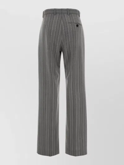 Stella Mccartney Wool Pants Striped Pattern Belt Loops Pockets In Multi