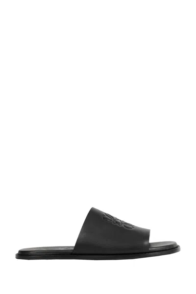 Loewe Flex Anagram Slide Sandals For Men In Black