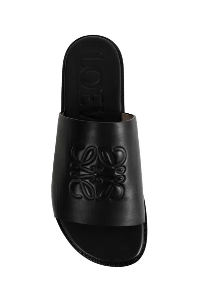 Loewe Flex Anagram Slide Sandals For Men In Black