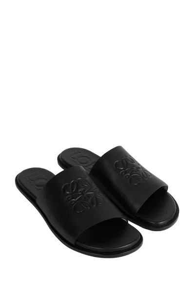 Loewe Flex Anagram Slide Sandals For Men In Black