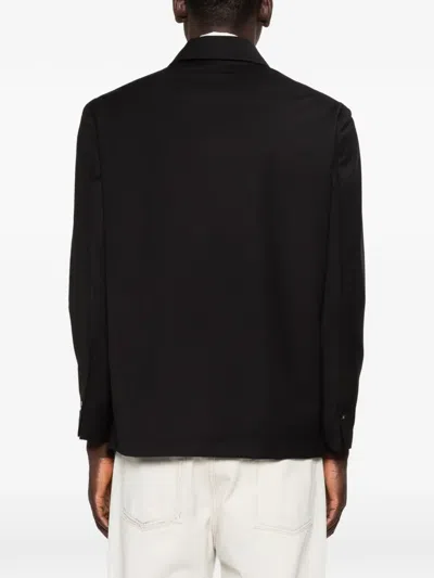 Michael Coal Flap-pocket Button-up Jacket In Black