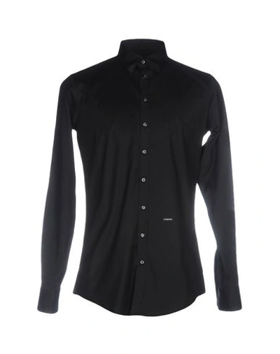 Shop Dsquared2 Solid Color Shirt In Black