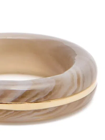 By Pariah Essential Agate Stacking Ring In Brown