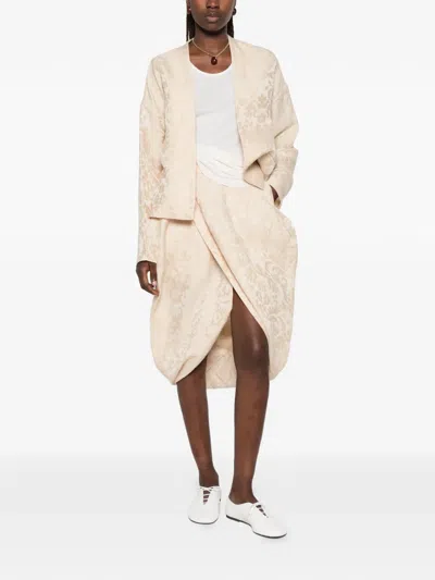 Uma Wang Klarke Damask-patterned Jacket In Neutral