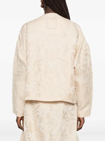 Uma Wang Klarke Damask-patterned Jacket In Neutral