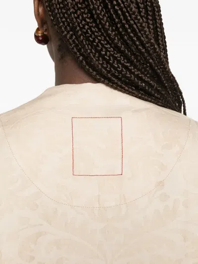 Uma Wang Klarke Damask-patterned Jacket In Neutral