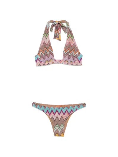 Missoni Zigzag-patterned Bikini In Multi