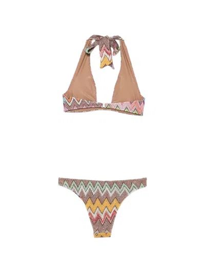 Missoni Zigzag-patterned Bikini In Multi