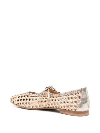 Gioseppo Woven Leather Ballet Flats In Neutral