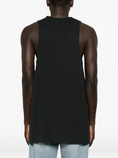 Essentials Gray Signature Essential Tank Top In Black