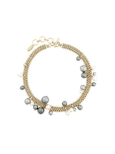 Shop Lanvin Chain Link Pearl Necklace