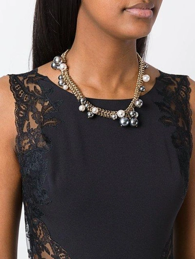 Shop Lanvin Chain Link Pearl Necklace
